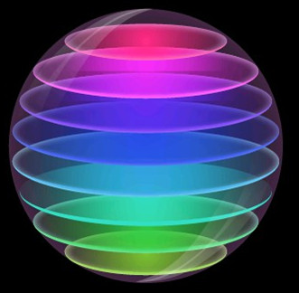 教你如何AI做出炫彩透明的分层球体2